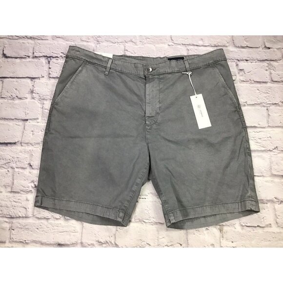 AG Adriano Goldschmied Mens Gray Wanderer Slim Chino Shorts 40 - Picture 1 of 4